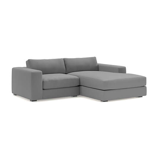 Oceanside Low 2-Piece Right-Arm Chaise Small Sectional Sofa