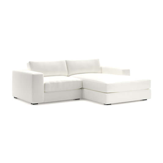 Oceanside Low 2-Piece Right-Arm Chaise Small Sectional Sofa
