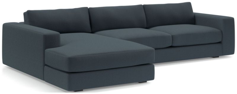 Oceanside Low Deep-Seat 2-Piece Left-Arm Chaise Small Sectional Sofa - image 0 of 10