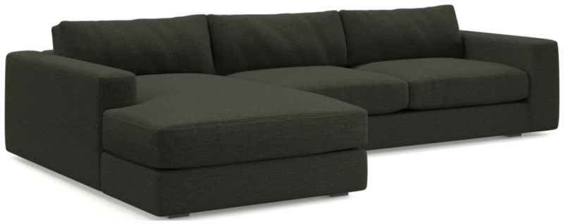 Oceanside Low Deep-Seat 2-Piece Left-Arm Chaise Small Sectional Sofa - image 0 of 10