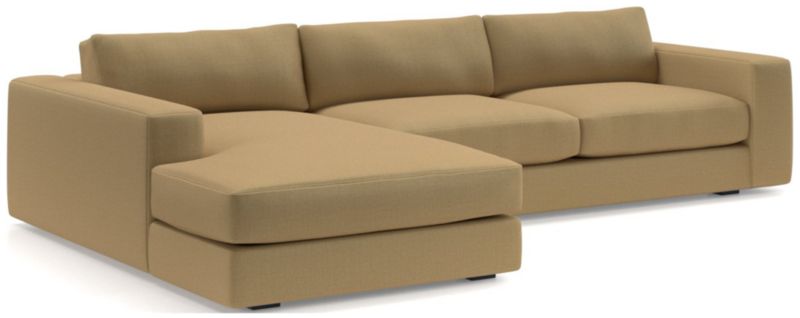 Oceanside Low Deep-Seat 2-Piece Left-Arm Chaise Small Sectional Sofa - image 0 of 10