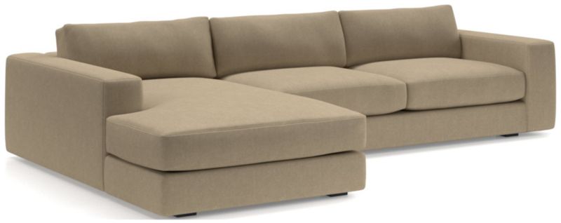 Oceanside Low Deep-Seat 2-Piece Left-Arm Chaise Small Sectional Sofa - image 0 of 10