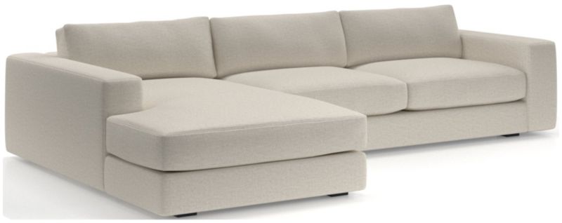 Oceanside Low Deep-Seat 2-Piece Left-Arm Chaise Small Sectional Sofa - image 0 of 10