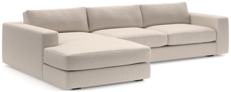 Oceanside Low Deep-Seat 2-Piece Left-Arm Chaise Small Sectional Sofa - image 0 of 10