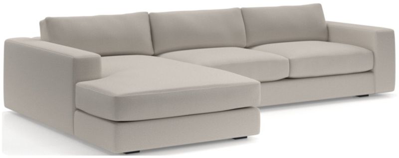 Oceanside Low Deep-Seat 2-Piece Left-Arm Chaise Small Sectional Sofa - image 0 of 10