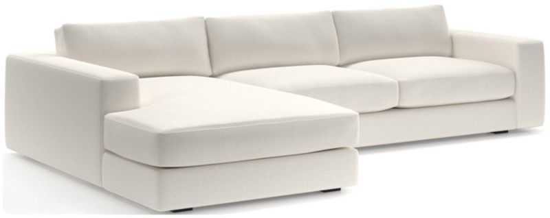 Oceanside Low Deep-Seat 2-Piece Left-Arm Chaise Small Sectional Sofa - image 0 of 10