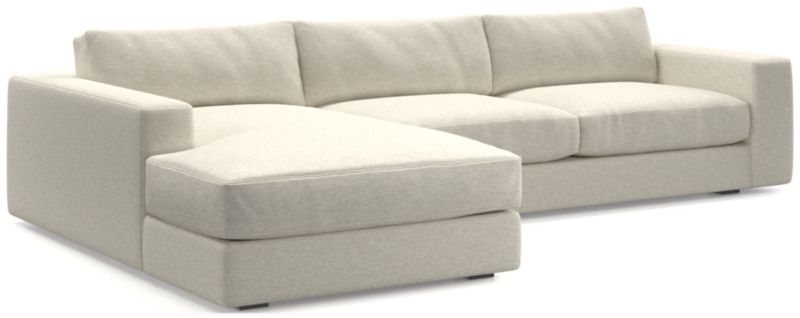 Oceanside Low Deep-Seat 2-Piece Left-Arm Chaise Small Sectional Sofa - image 0 of 10