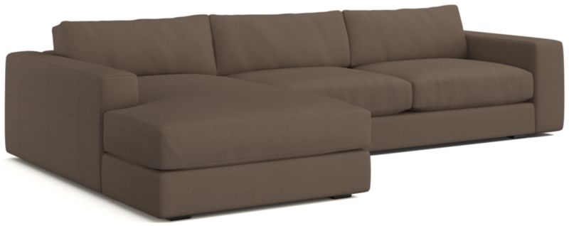 Oceanside Low Deep-Seat 2-Piece Left-Arm Chaise Small Sectional Sofa - image 0 of 10