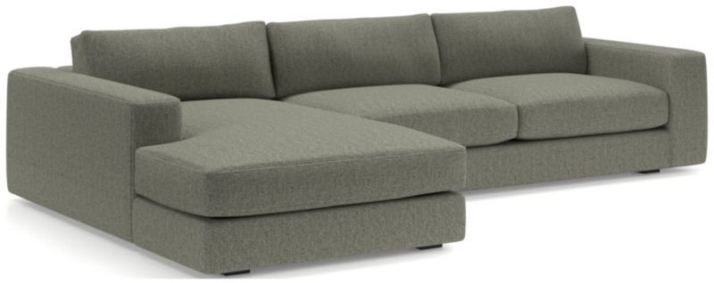 Oceanside Low Deep-Seat 2-Piece Left-Arm Chaise Small Sectional Sofa - image 0 of 10