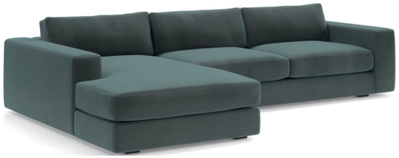 Oceanside Low Deep-Seat 2-Piece Left-Arm Chaise Small Sectional Sofa - image 0 of 10