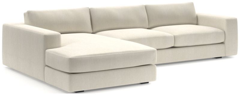 Oceanside Low Deep-Seat 2-Piece Left-Arm Chaise Small Sectional Sofa - image 0 of 10