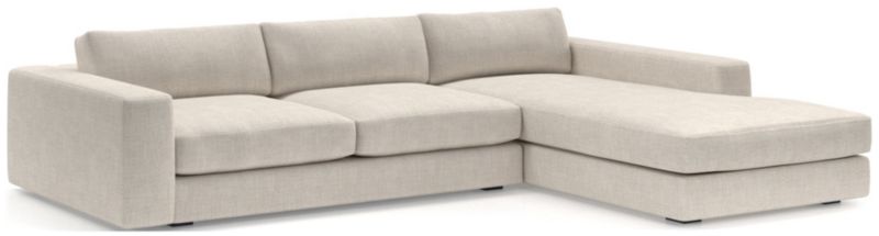 Oceanside Low Deep-Seat 2-Piece Right-Arm Chaise Sectional Sofa - image 0 of 9