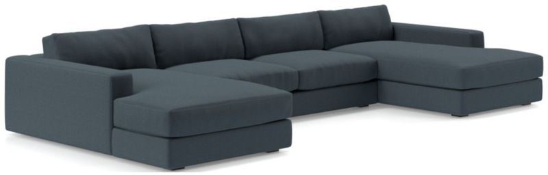 Oceanside Low Deep-Seat 3-Piece Double Chaise Sectional Sofa - image 0 of 10