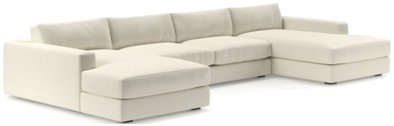 Oceanside Low Deep-Seat 3-Piece Double Chaise Sectional Sofa - image 0 of 10