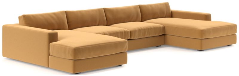 Oceanside Low Deep-Seat 3-Piece Double Chaise Sectional Sofa - image 0 of 10