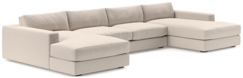 Oceanside Low Deep-Seat 3-Piece Double Chaise Sectional Sofa - image 0 of 10