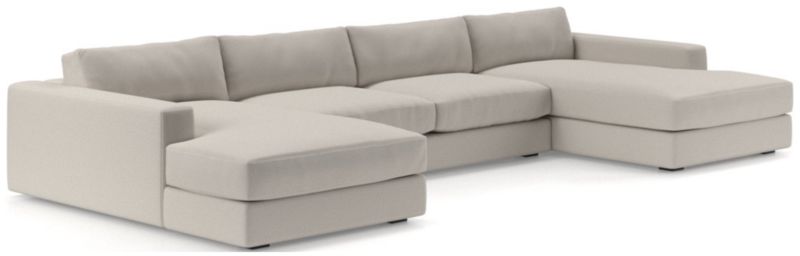 Oceanside Low Deep-Seat 3-Piece Double Chaise Sectional Sofa - image 0 of 10