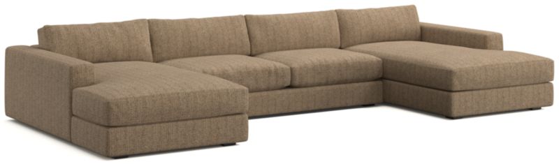 Oceanside Low Deep-Seat 3-Piece Double Chaise Sectional Sofa - image 0 of 10