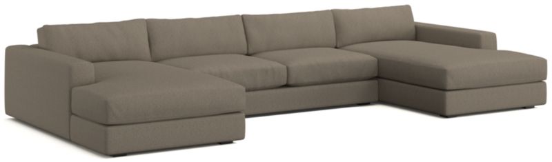 Oceanside Low Deep-Seat 3-Piece Double Chaise Sectional Sofa - image 0 of 10