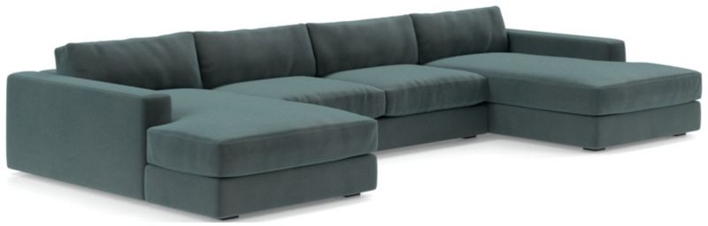 Oceanside Low Deep-Seat 3-Piece Double Chaise Sectional Sofa - image 0 of 10