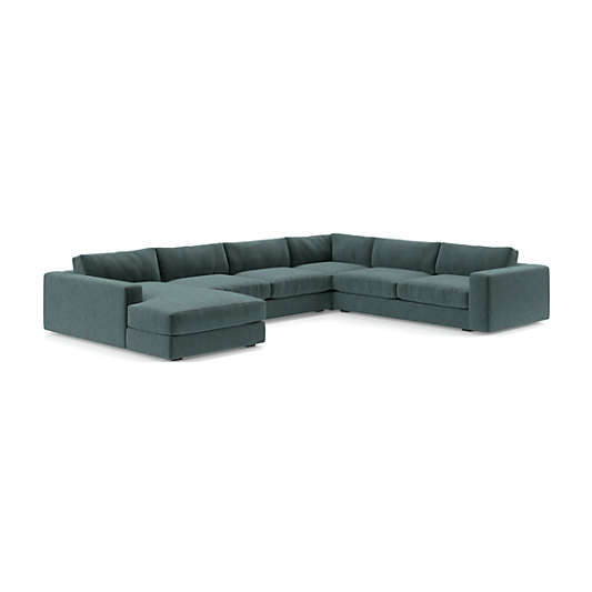 Oceanside Low Deep-Seat 4-Piece L-Shaped Sectional Sofa