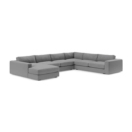 Oceanside Low Deep-Seat 4-Piece L-Shaped Sectional Sofa