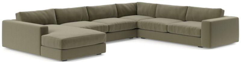 Oceanside Low Deep-Seat 4-Piece L-Shaped Sectional Sofa - image 0 of 9