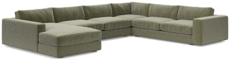 Oceanside Low Deep-Seat 4-Piece L-Shaped Sectional Sofa - image 0 of 9