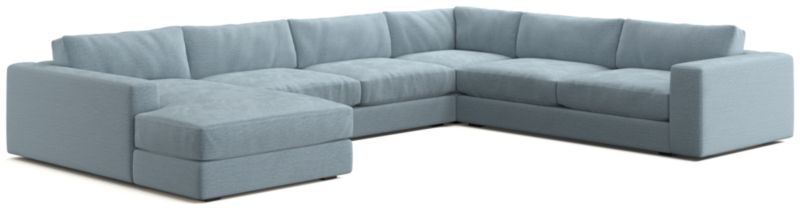 Oceanside Low Deep-Seat 4-Piece L-Shaped Sectional Sofa - image 0 of 9