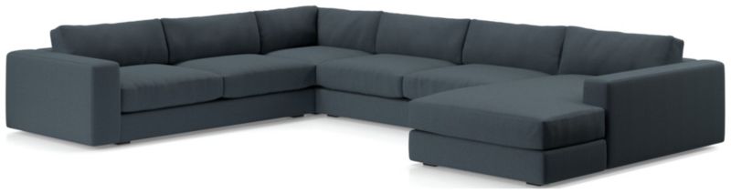 Oceanside Low Deep-Seat 4-Piece L-Shaped Sectional Sofa - image 0 of 10