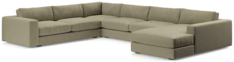 Oceanside Low Deep-Seat 4-Piece L-Shaped Sectional Sofa - image 0 of 10