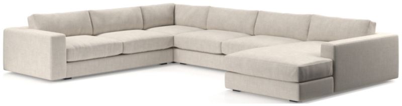 Oceanside Low Deep-Seat 4-Piece L-Shaped Sectional Sofa - image 0 of 10