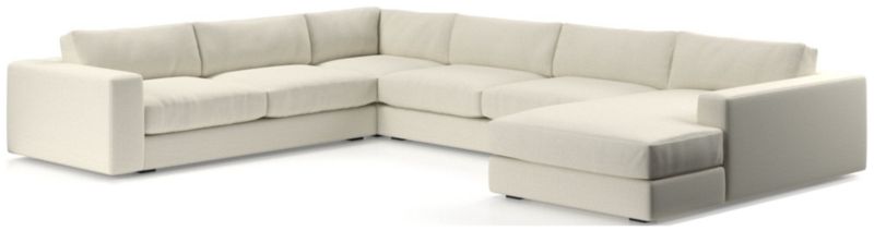 Oceanside Low Deep-Seat 4-Piece L-Shaped Sectional Sofa - image 0 of 10