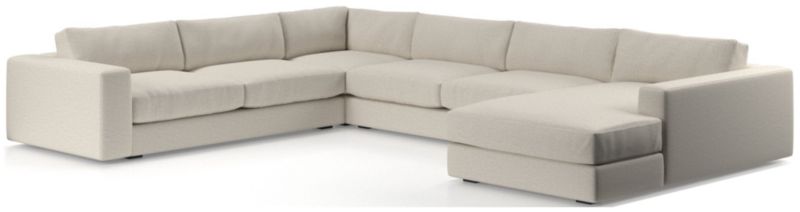 Oceanside Low Deep-Seat 4-Piece L-Shaped Sectional Sofa - image 0 of 10