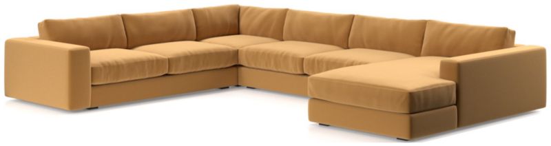 Oceanside Low Deep-Seat 4-Piece L-Shaped Sectional Sofa - image 0 of 10