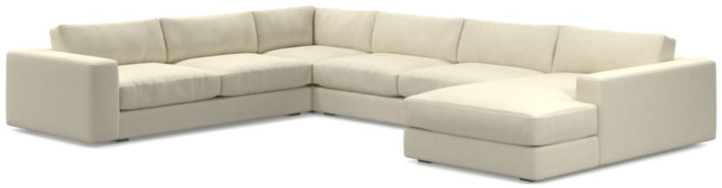 Oceanside Low Deep-Seat 4-Piece L-Shaped Sectional Sofa - image 0 of 10