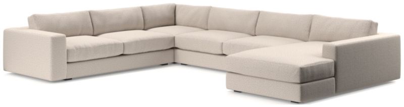 Oceanside Low Deep-Seat 4-Piece L-Shaped Sectional Sofa - image 0 of 10