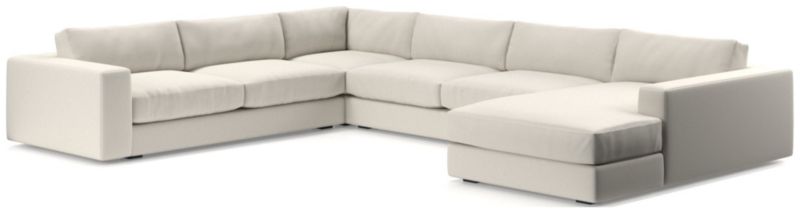 Oceanside Low Deep-Seat 4-Piece L-Shaped Sectional Sofa - image 0 of 10