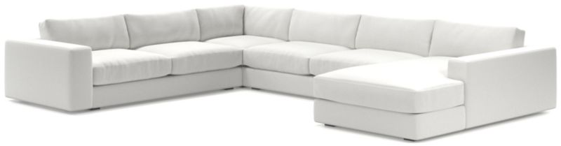 Oceanside Low Deep-Seat 4-Piece L-Shaped Sectional Sofa - image 0 of 10