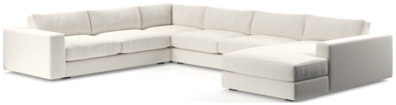 Oceanside Low Deep-Seat 4-Piece L-Shaped Sectional Sofa - image 0 of 10