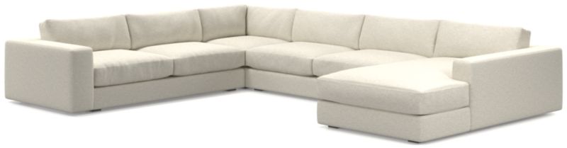 Oceanside Low Deep-Seat 4-Piece L-Shaped Sectional Sofa - image 0 of 10