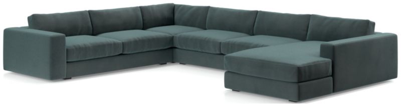 Oceanside Low Deep-Seat 4-Piece L-Shaped Sectional Sofa - image 0 of 10