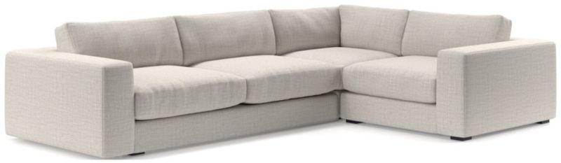 Oceanside Low Deep-Seat 3-Piece L-Shaped Sectional Sofa - image 0 of 11