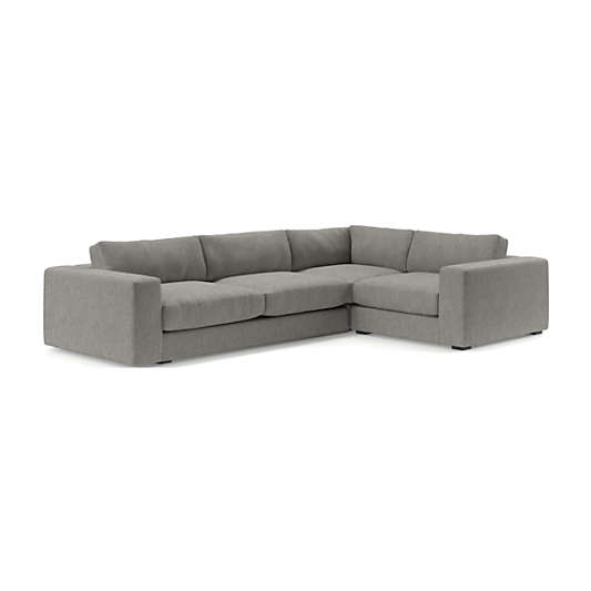Oceanside Low Deep-Seat 3-Piece L-Shaped Sectional Sofa