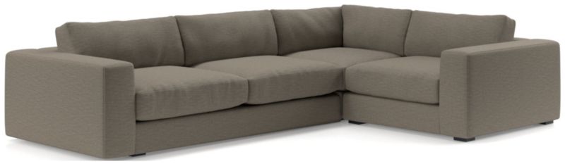 Oceanside Low Deep-Seat 3-Piece L-Shaped Sectional Sofa - image 0 of 10