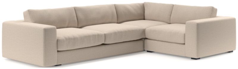 Oceanside Low Deep-Seat 3-Piece L-Shaped Sectional Sofa - image 0 of 10