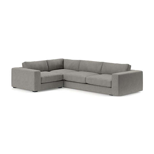 Oceanside Low Deep-Seat 3-Piece L-Shaped Sectional Sofa