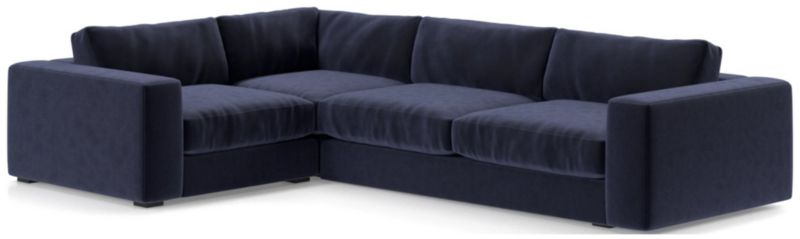 Oceanside Low Deep-Seat 3-Piece L-Shaped Sectional Sofa - image 0 of 10