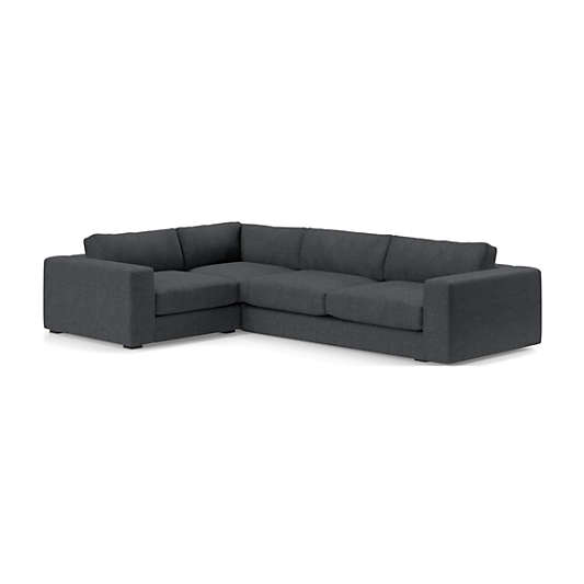 Oceanside Low Deep-Seat 3-Piece L-Shaped Sectional Sofa