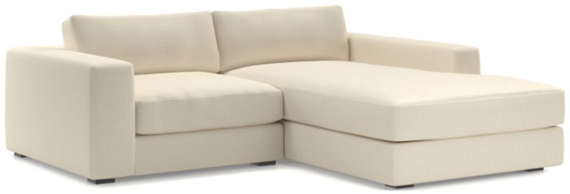 Oceanside Low Deep-Seat 2-Piece Right-Arm Chaise Small Sectional Sofa - image 0 of 11